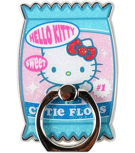 Amazon.co.jp: 2個入り スマホリング 指輪型 ハローキティ 赤 携帯